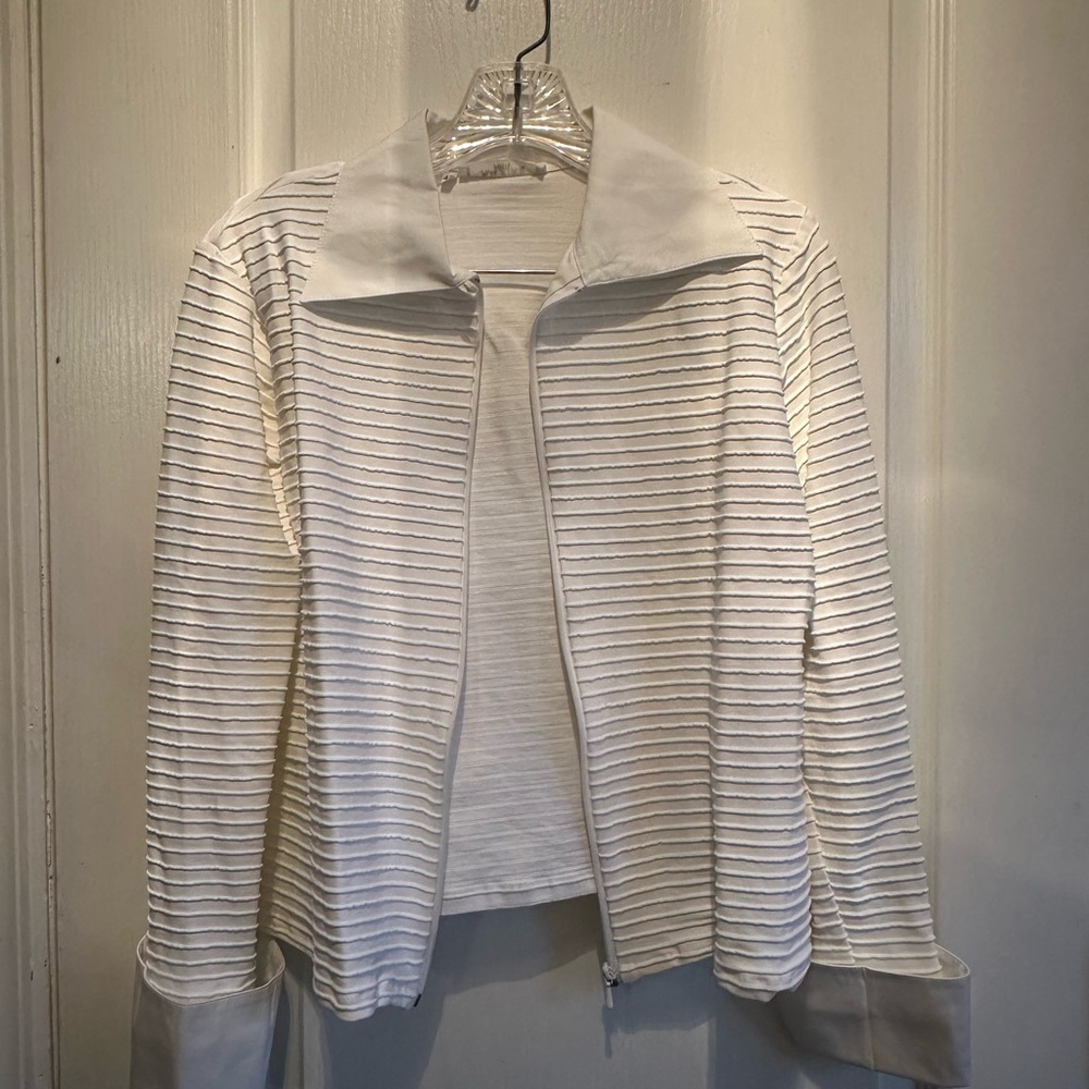 Vintage White Ribbed Top